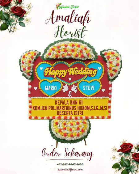 Papan Bunga Pernikahan Warudoyong